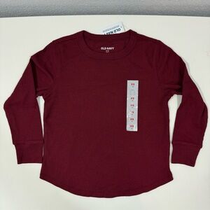 Old Navy Boy’s Long-Sleeve Burgundy Thermal Shirt
